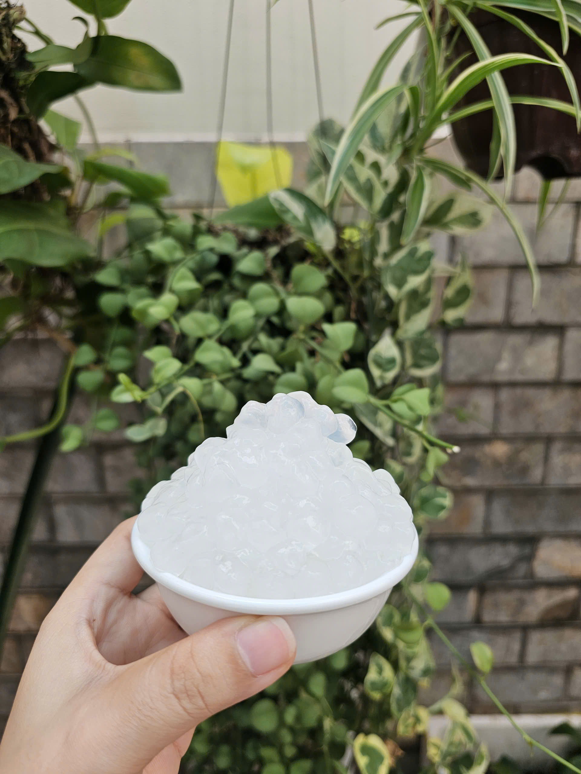 Trân châu TRẮNG THỦY TINH Đặc Biệt Long Phú gói 1kg - Size Trung Truyền thống - Không có vị ngọt