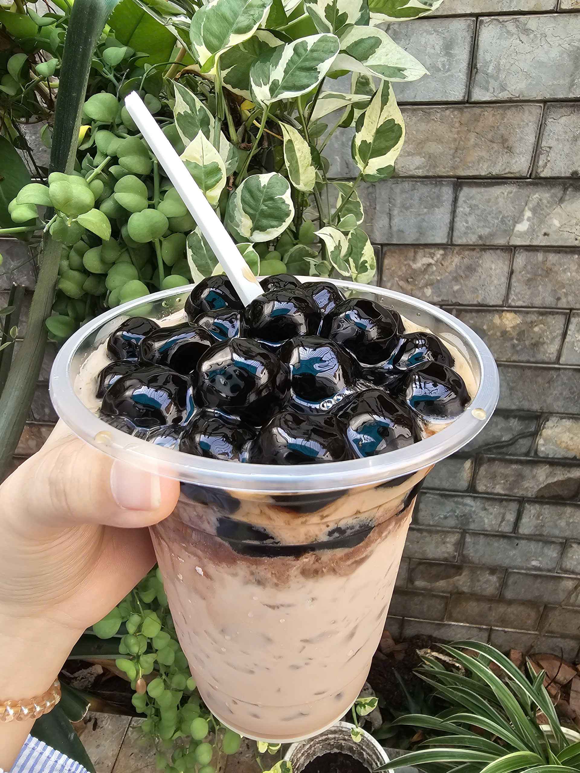Trân châu ĐƯỜNG ĐEN Khổng Lồ Thượng Hạng Long Phú gói 1kg - Size 18li - Có vị ngọt sẵn