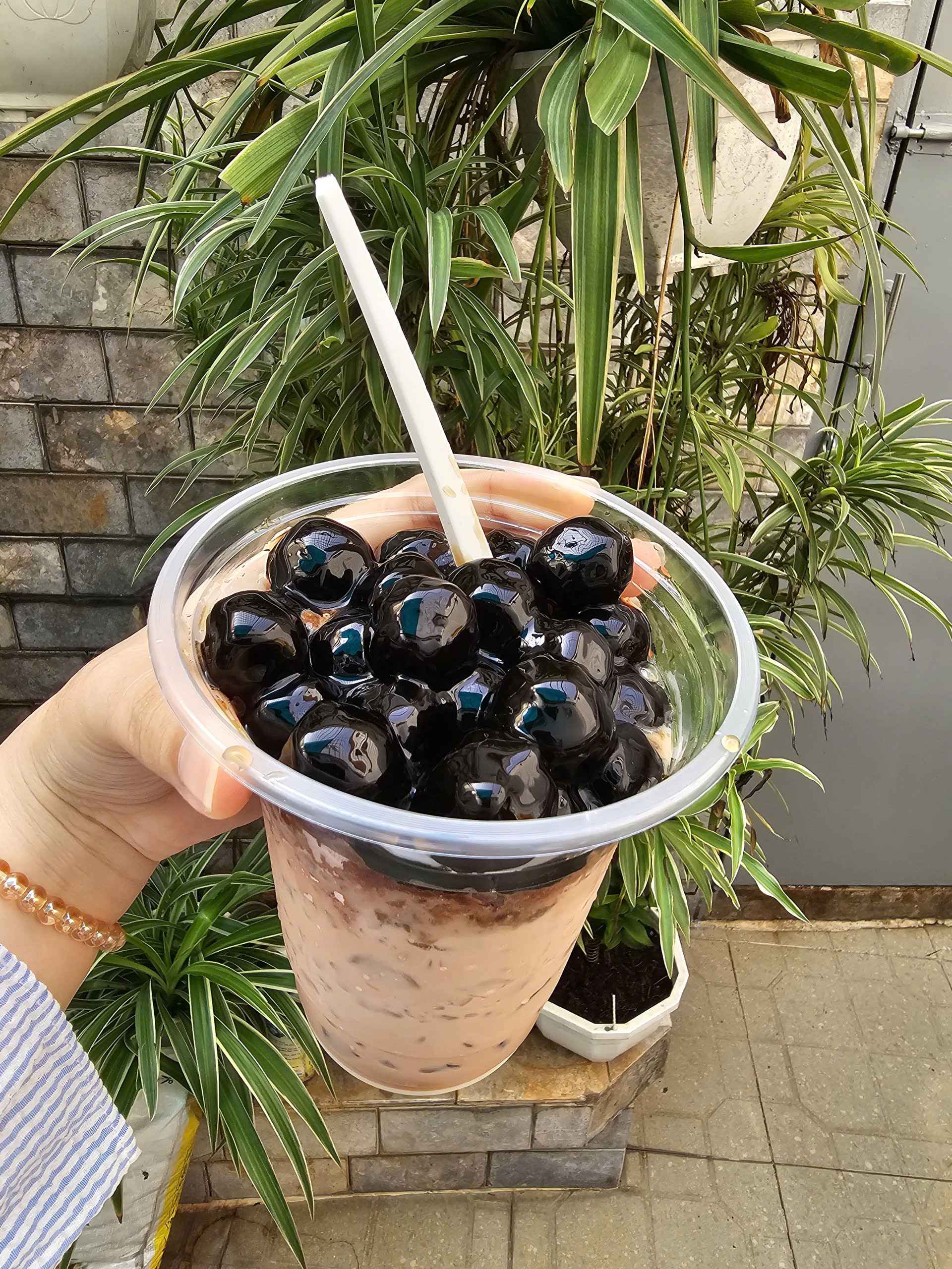 Trân châu ĐƯỜNG ĐEN Khổng Lồ Thượng Hạng Long Phú gói 1kg - Size 18li - Có vị ngọt sẵn