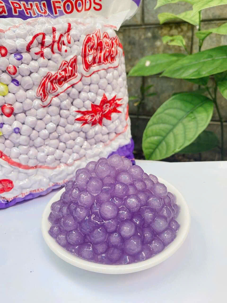 Trân châu KHOAI MÔN Đặc Biệt Long Phú gói 1kg - Size Trung Truyền thống - Không có vị ngọt