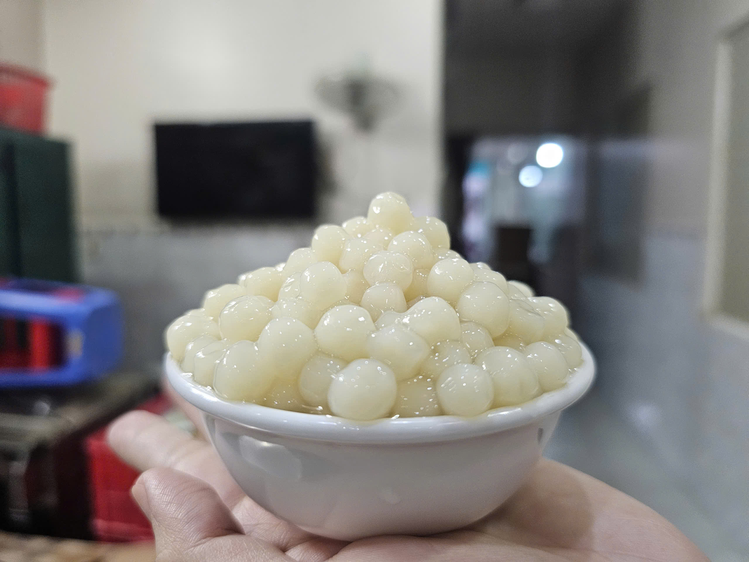 Trân châu TRẮNG BẠCH NGỌC Thượng Hạng Long Phú gói 1kg - Size Trung Truyền thống - Có vị ngọt