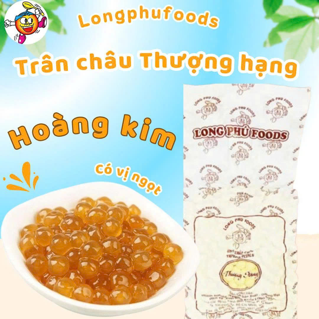 Trân châu HOÀNG KIM Thượng Hạng Long Phú gói 1kg - Size Trung Truyền thống - Có vị ngọt