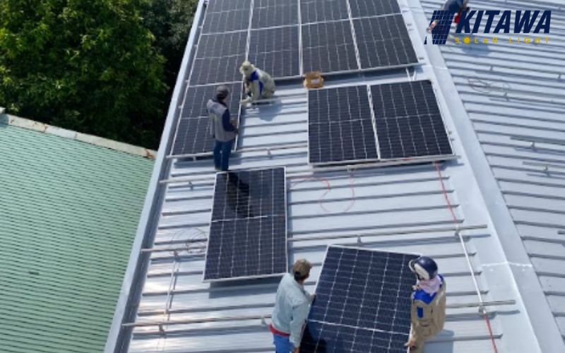 Hoàn thành lắp điện mặt trời hòa lưới 40kW 3 pha ở Bình Định