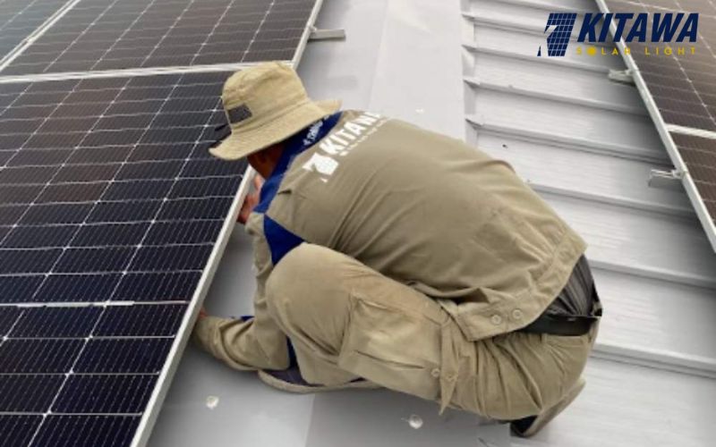 KITAWA hoàn thành lắp điện mặt trời hòa lưới 30kW 3 pha cho kho xưởng