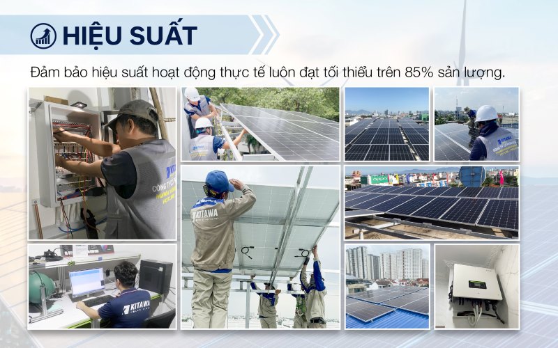 KITAWA đảm bảo hiệu suất khi lắp đặt điện năng lượng mặt trời