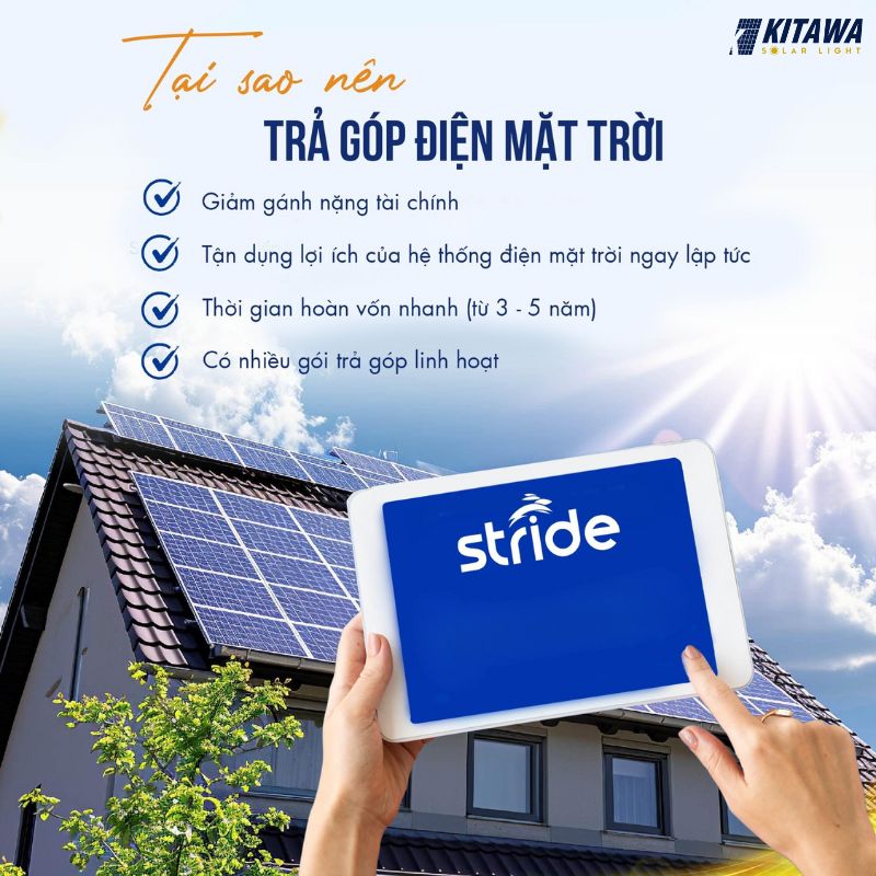 trả góp qua đơn vị tài chính Stride