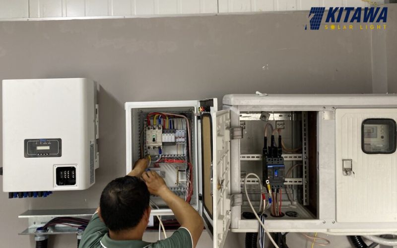 Đấu nối dây dẫn hệ thống điện mặt trời