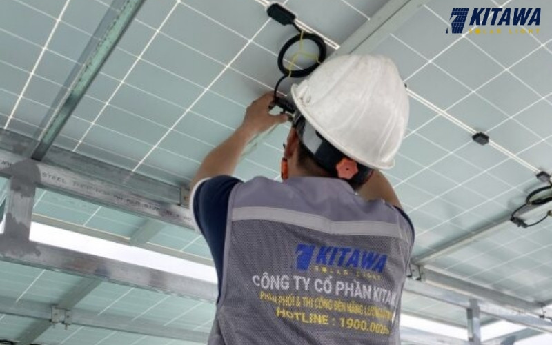 Diện tích để lắp hệ thống điện năng lượng mặt trời 22kW