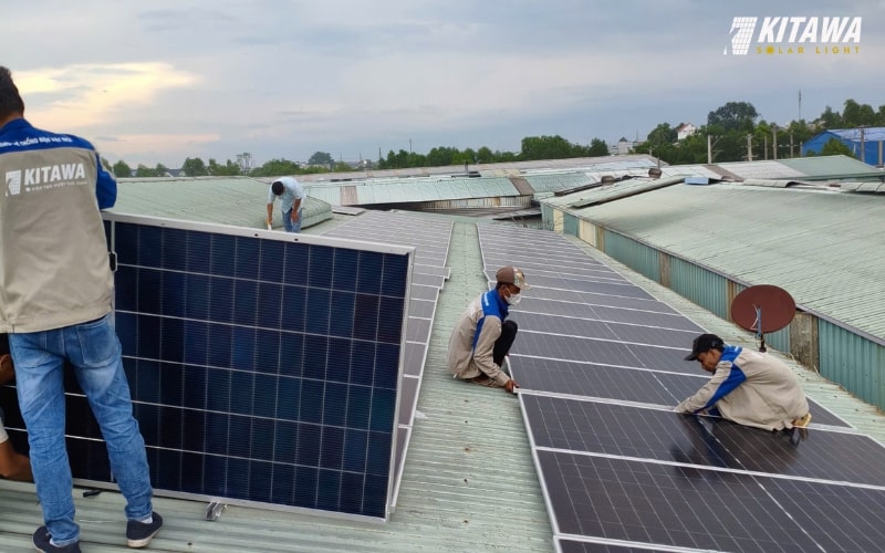 Diện tích lắp đặt hệ thống điện mặt trời 30kWp Bình Phước