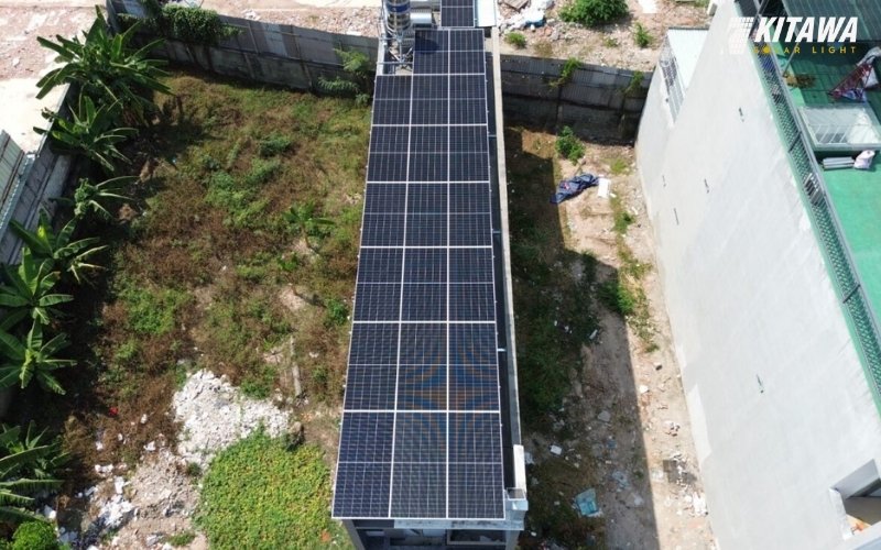 Diện tích lắp điện năng lượng mặt trời 13kW