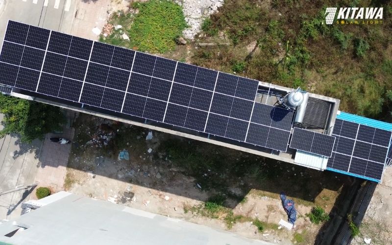 Diện tích lắp đặt hệ thống điện năng lượng mặt trời 17kW