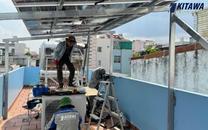 Diện tích lắp hệ thống điện mặt trời 8kWp