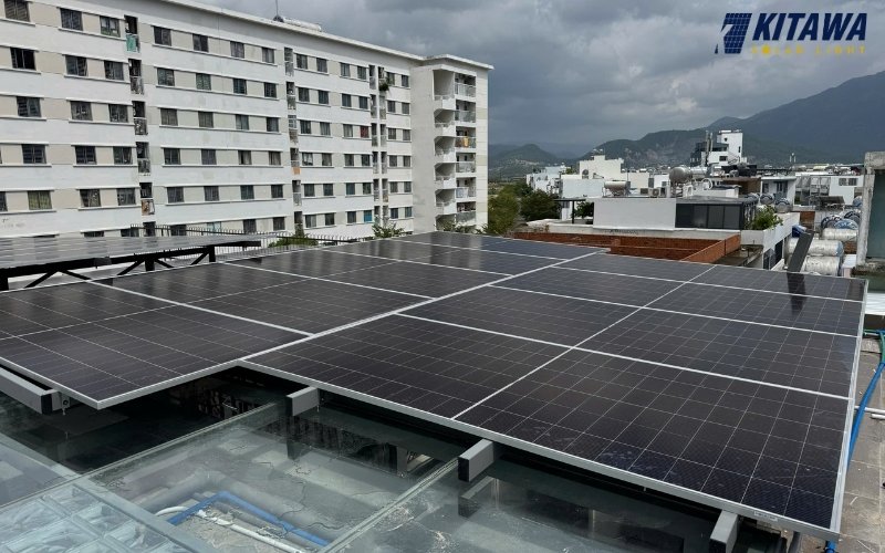 Diện tích mái lắp đặt hệ thống điện mặt trời 7kW
