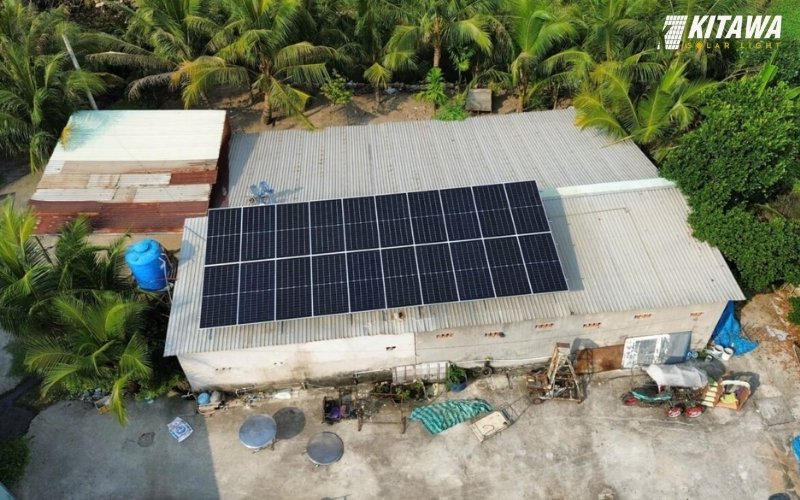 Diện tích thi công hệ thống điện mặt trời 11kW