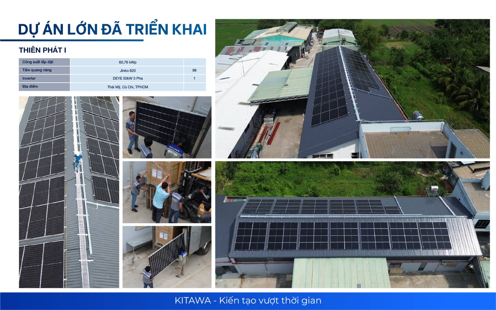 KITAWA lắp hệ thống điện năng lượng mặt trời ở Củ Chi