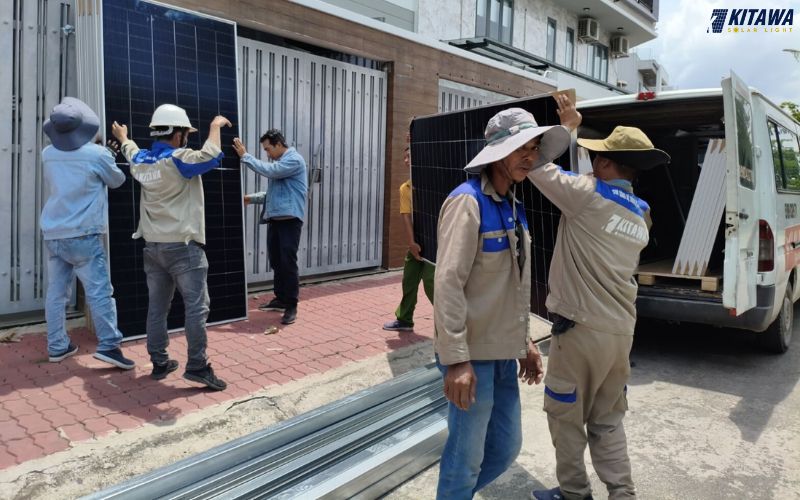 lắp đặt hệ thống điện mặt trời 15kw 3 pha