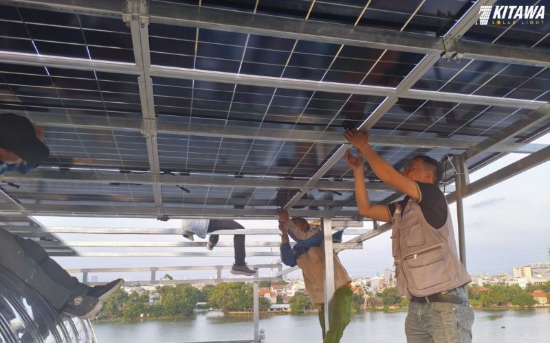 lắp đặt hệ thống điện mặt trời 15kw 3 pha