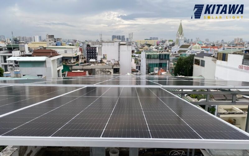 hệ thống điện mặt trời 27kwp đã hoàn thành