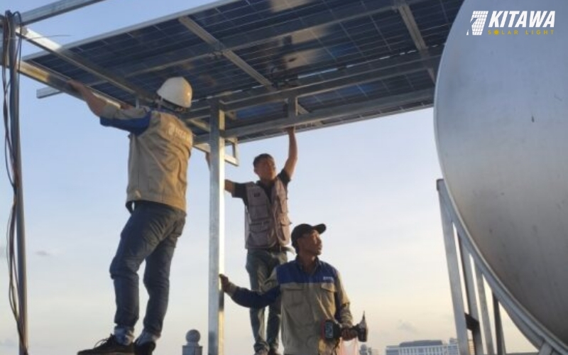 Hệ thống điện năng lượng mặt trời hòa lưới 28kW mức sản lượng dao động từ 3.640 đến 4.200 kWh