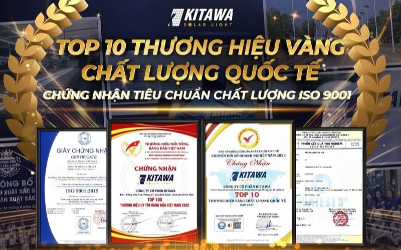 chứng nhận chất lượng của Kitawa
