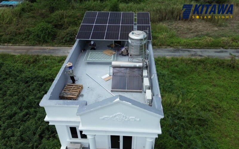 lắp điện năng lượng mặt trời 5kW ở Bình Thuận