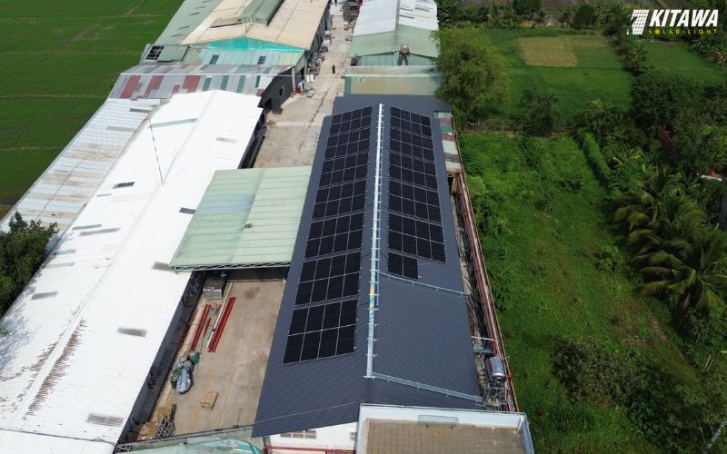 lắp đặt hệ thống điện mặt trời 80kw cho showroom ô tô