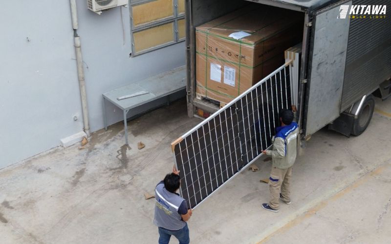 lắp đặt hệ thống điện mặt trời 80kw cho showroom ô tô