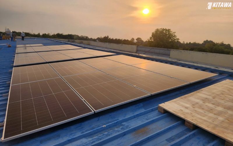 lắp đặt hệ thống điện mặt trời 90kw cho nhà trọ tại gia lai