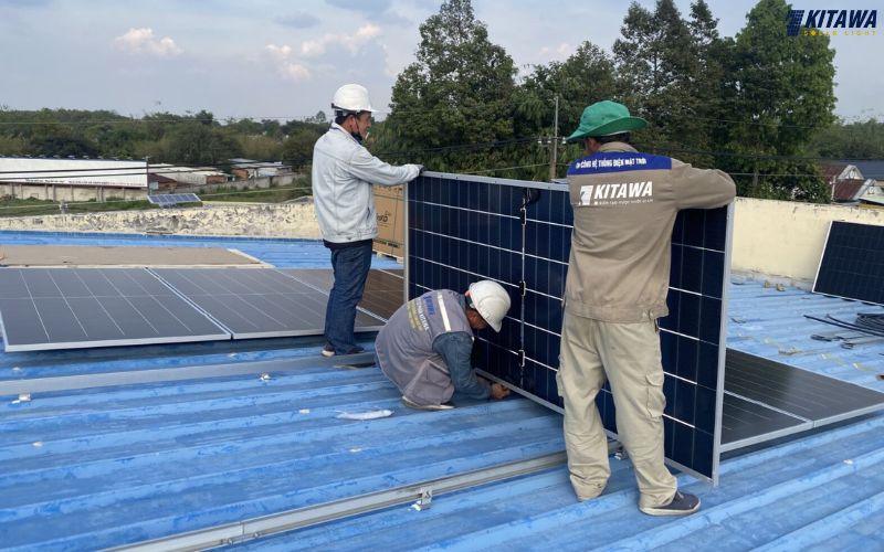 lắp đặt hệ thống điện mặt trời 90kw cho nhà trọ tại gia lai