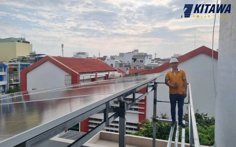 Anh Phương hài lòng về công trình điện mặt trời của Kitawa