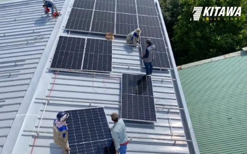 lắp đặt hệ thống điện mặt trời hòa lưới 30kW 3 pha