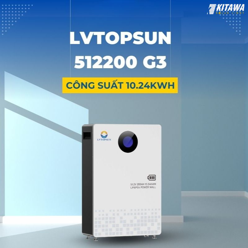 pin lưu trữ lithium lvtopsun 51.2v 200ah