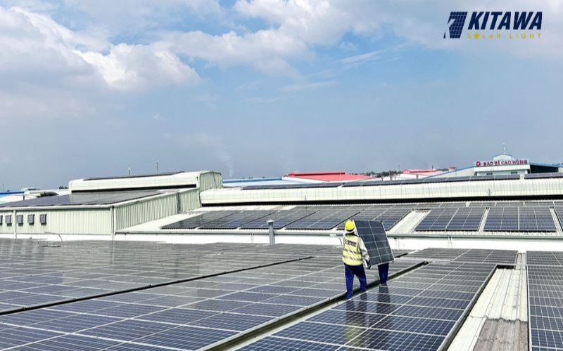 quy trình lắp điện mặt trời cho nhà xưởng