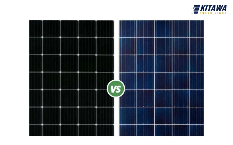 So sánh pin năng lượng mặt trời Mono và Poly