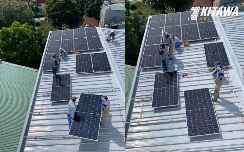 thi công lắp điện mặt trời hòa lưới 40kW 3 pha