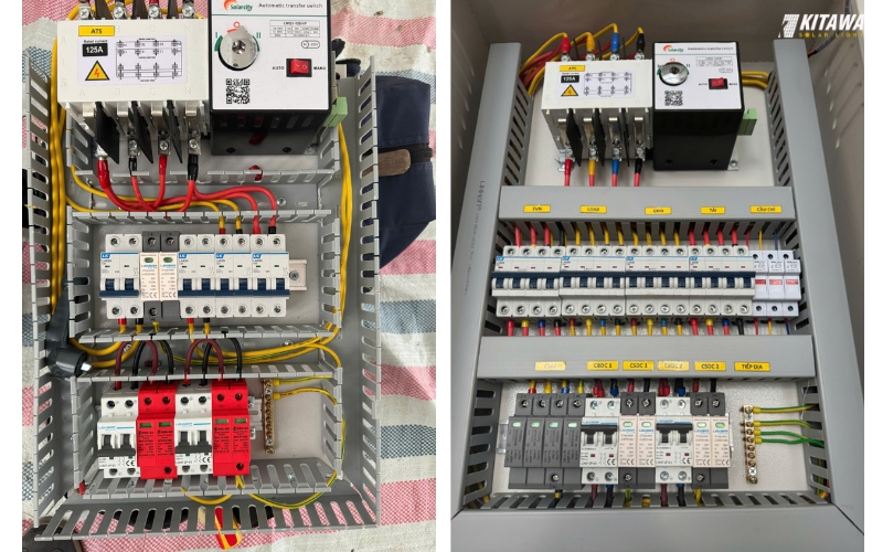 Tủ điện năng lượng mặt trời là thiết bị có nhiệm vụ tiếp nhận, bảo vệ dòng điện được tạo