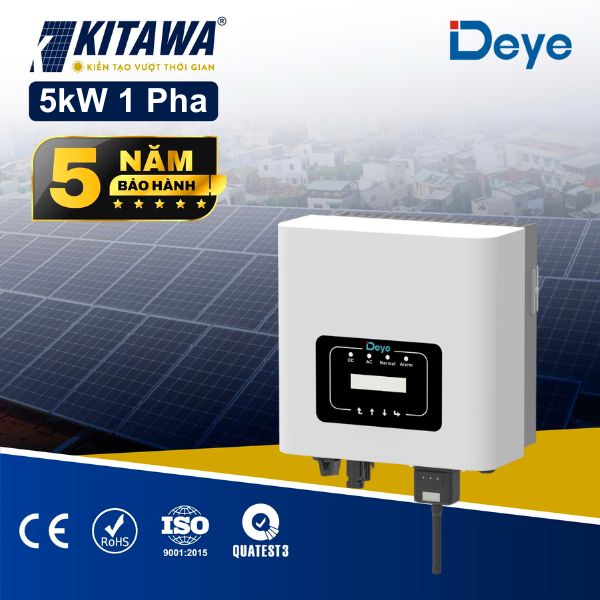 Inverter Hòa Lưới DEYE 5kW 1 Pha, 2 MPPT (Bao Gồm Wifi + CT)