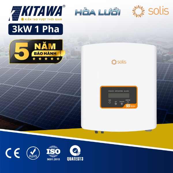 Inverter Hòa Lưới Bám Tải Solis 3kW 1 Pha Chính Hãng