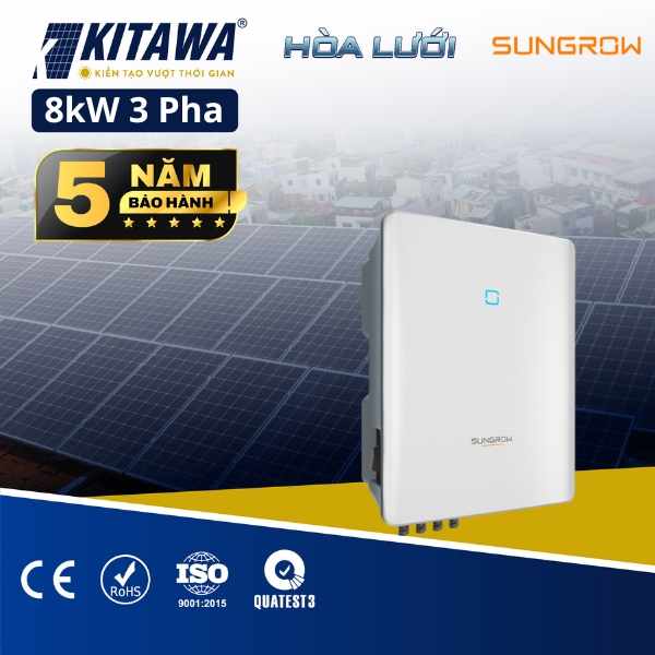 Inverter Hòa Lưới SUNGROW 8kW 3 Pha 2 MPPT Chính Hãng