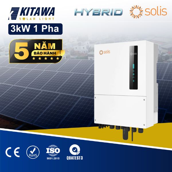 Inverter Hybrid Solis 3kW 1 Pha Pro Tích Hợp Màn Hình LED