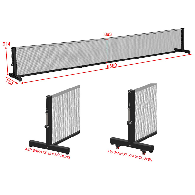 Trụ Pickleball thi đấu Vifa 303704-P