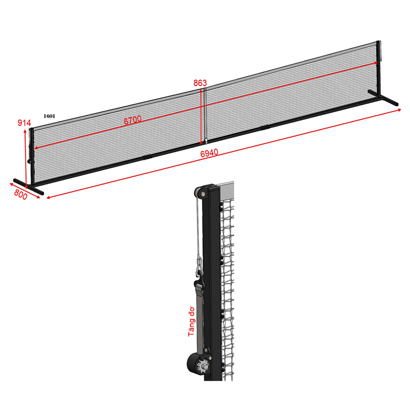 Trụ Pickleball di động Vifa 303701-P