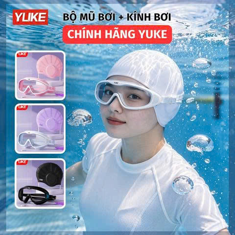 Bộ Kính + Mũ Bơi Trùm Tai YUKE GJ019K