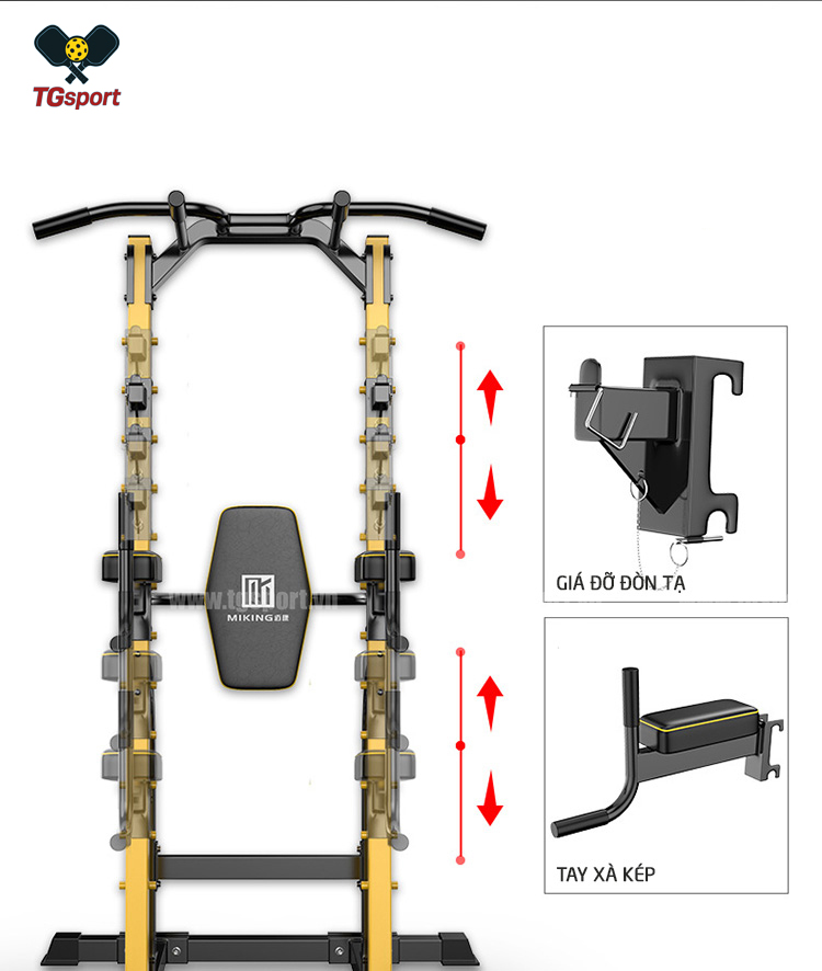 Xà đơn xà kép đa năng MK 680