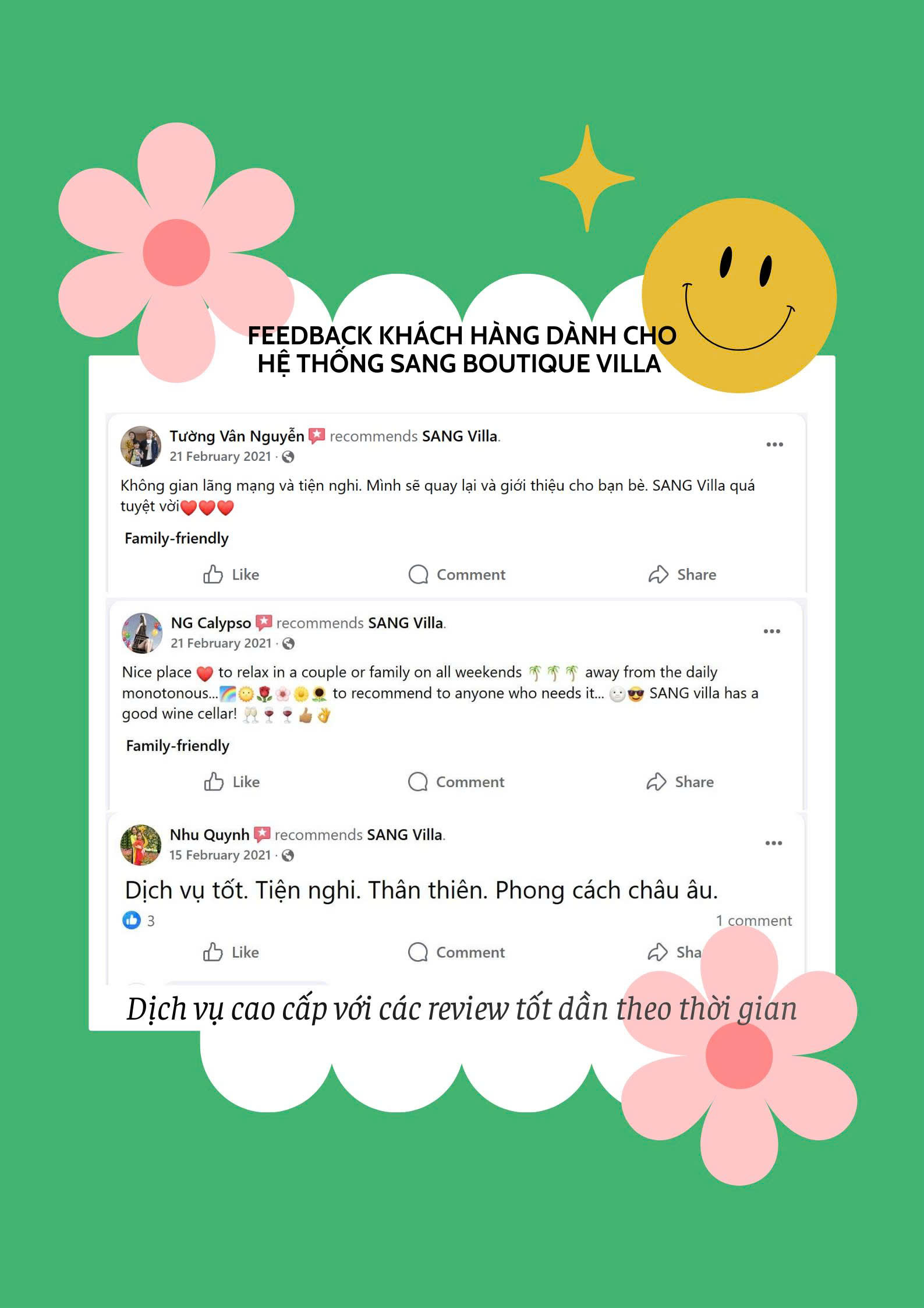 5 Bí Quyết Để Có Được Feedback Tốt – Chìa Khóa Vàng Giúp Sang Boutique Villa Luôn Cháy Phòng!