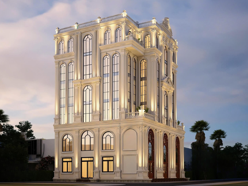 Dự án Tòa nhà biệt thự văn phòng tân cổ điển Của Chú Quang Ở Hoàn kiếm- Hà Nội