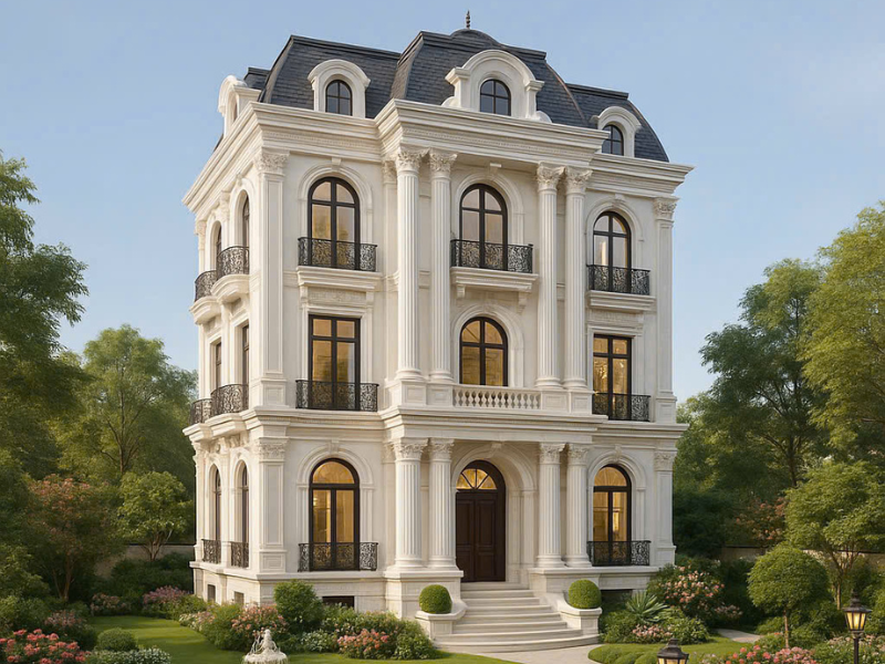 HOÀN THIỆN TÒA NHÀ BIỆT THỰ 4 TẦNG Ở LONG BIÊN HÀ NỘI