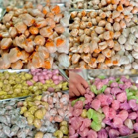 Há cảo ngũ sắc người hoa khay 25 viên - 500gr