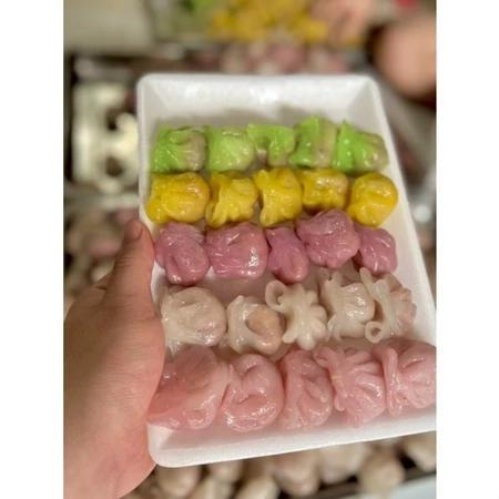 Há cảo ngũ sắc người hoa khay 25 viên - 500gr