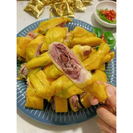 Gà ta ủ muối hoa tiêu vỉ nửa con